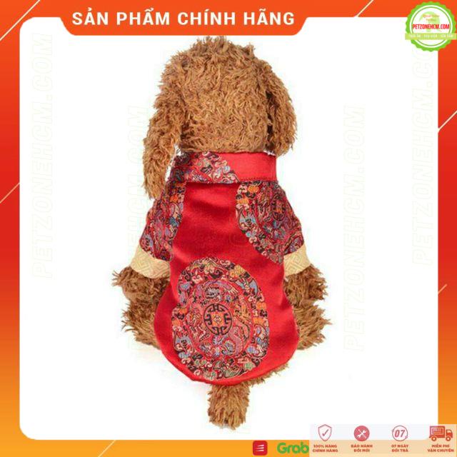 Áo cho chó ngày tết 3 Size FREESHIP Thời trang chó mèo, vải gấm lụa đỏ, vải lót nhung êm ái giữ ấm,áo chó mèo mùa đông