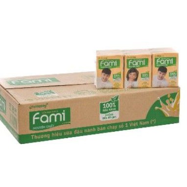 Sữa đậu nành Fami nguyên chất (Thùng 36*200ml)