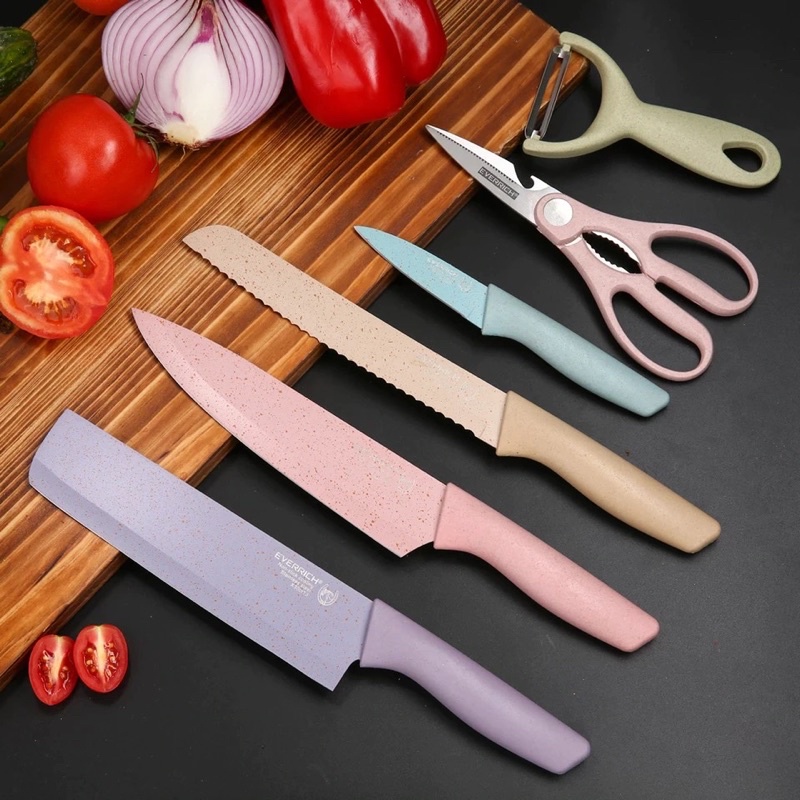 Bộ 6 dụng cụ dao kéo lúa mạch làm bếp