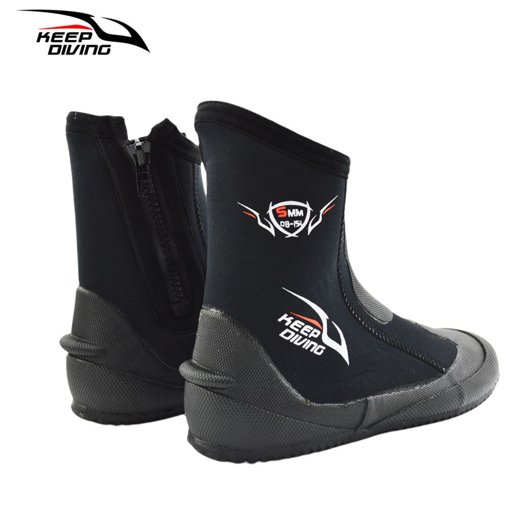 KEEP DIVING Dive Boots for Adults 5MM Neoprene High Top Water Booties Womens Mens Shoes Foot Protection SurfingELEN