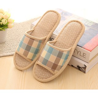 Dép vải Kẻ Caro - DV.Caro.03 - Mầu Xanh