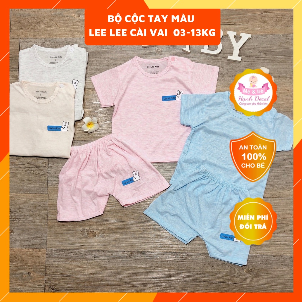 Bộ Cộc tay màu lee lee kids cho bé trai/bé gái