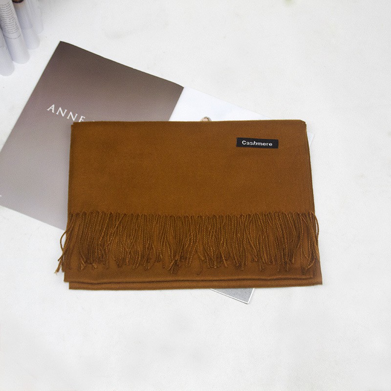 Khăn quàng cổ Cashmere ONZ Studio trơn dệt kim - Khăn len choàng cổ nam nữ vintage thời trang Hàn Quốc hot trend CM01