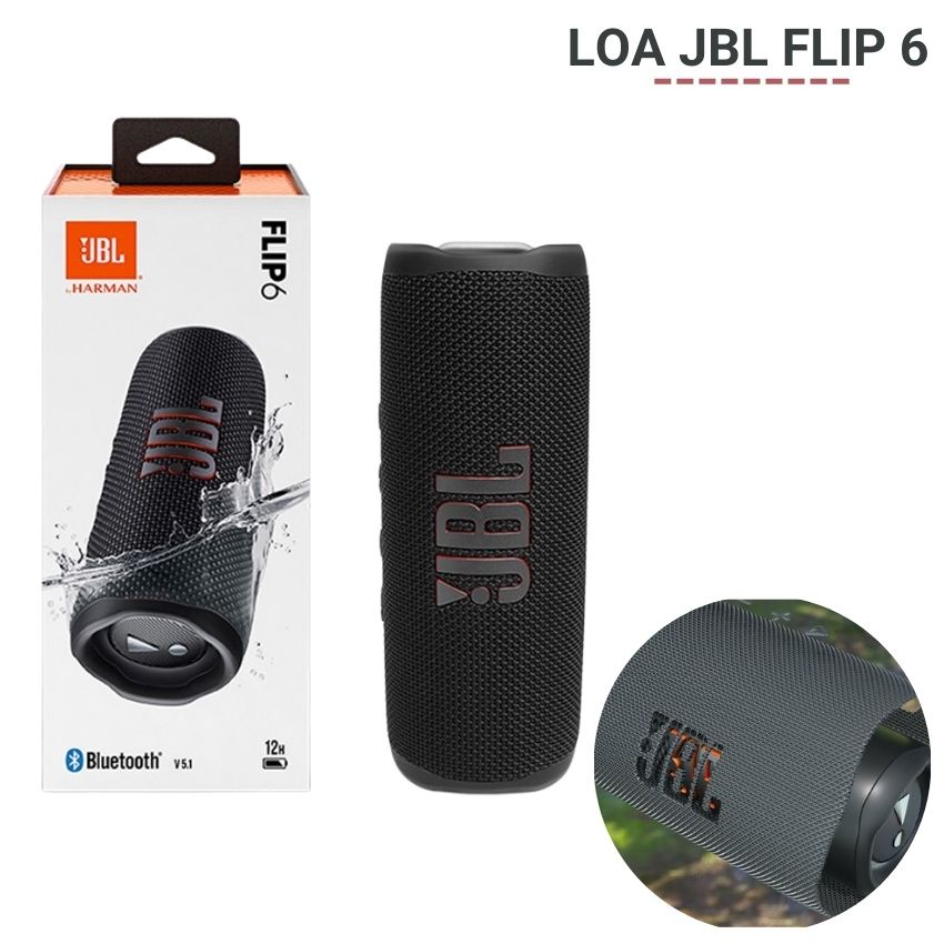 Loa bluetooth Mini JBL Flip 6 Không Dây Mini Âm Thanh Cực Đỉnh Có Bass Công Suất Lớn - Bảo hành 1 đổi 1