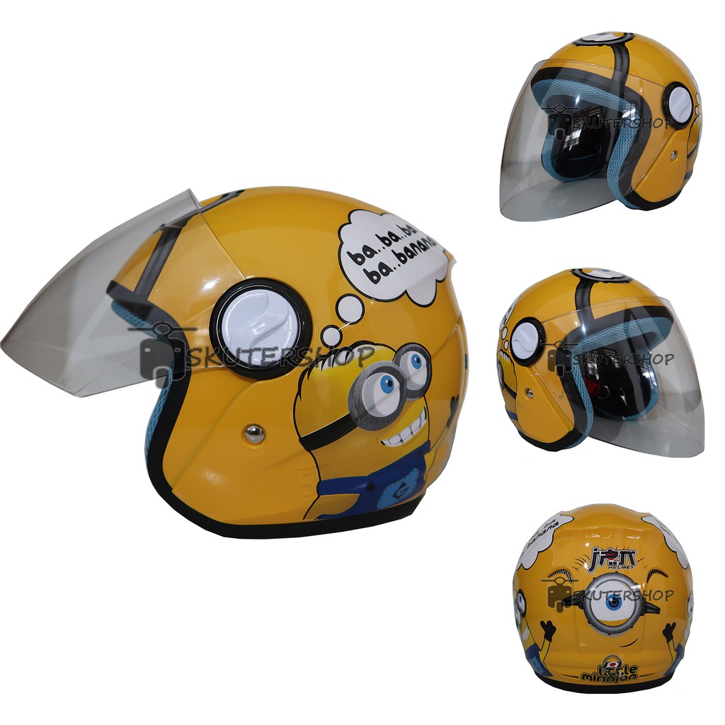Mũ bảo hiểm họa tiết Minion chuối dễ thương cho bé