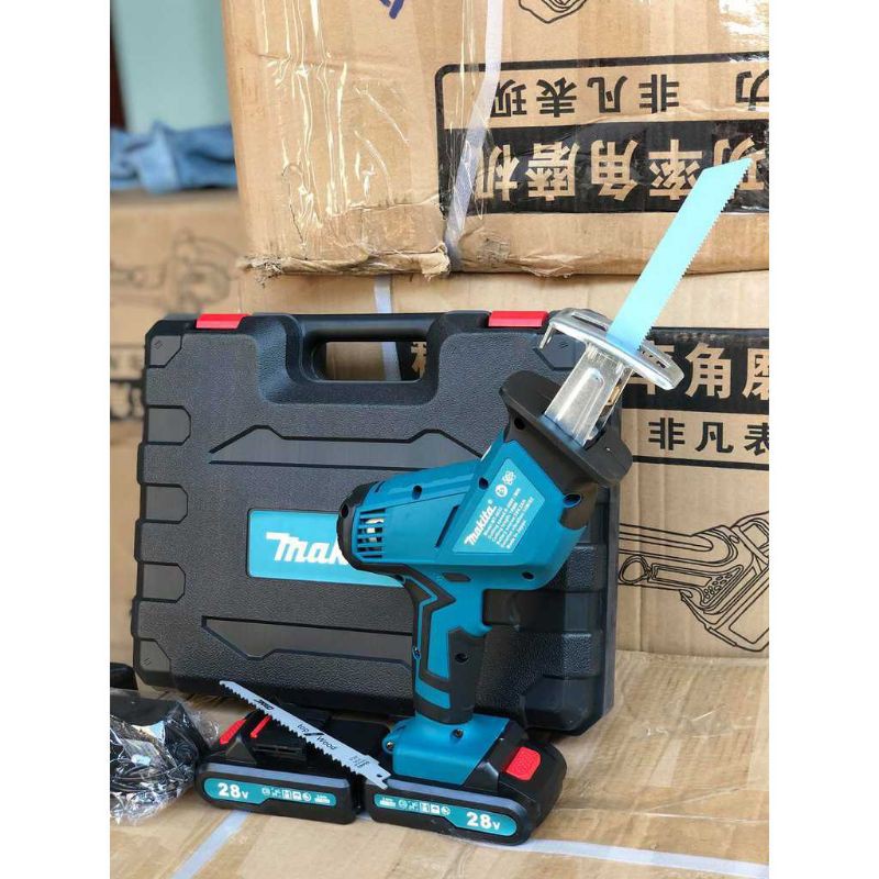 Máy Cưa Kiếm Makita Dùng Pin 28V Tặng 4 Lưỡi Cắt