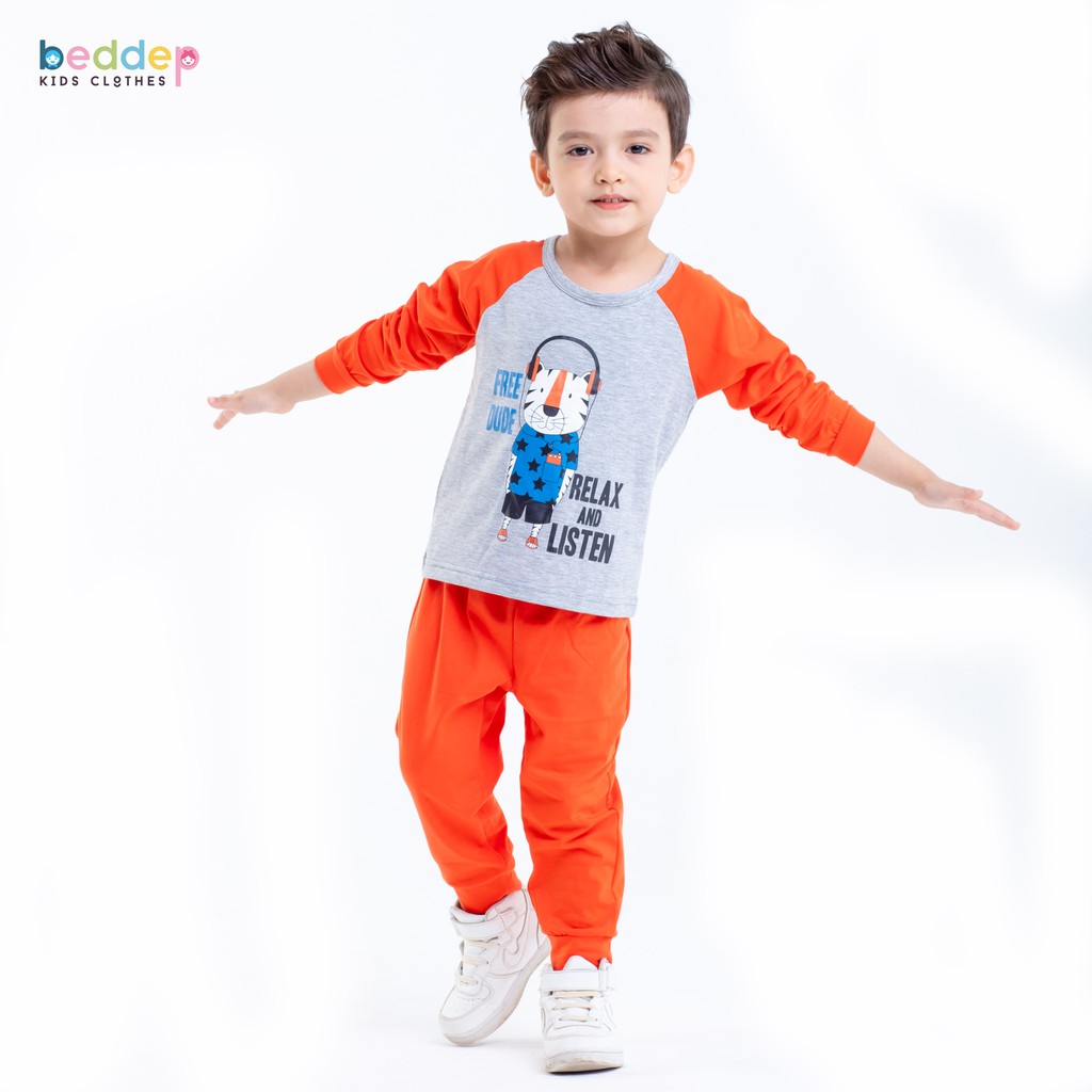 Đồ Bộ Bé Trai Dài Tay Chất Cotton In Hình Hổ Ngộ Nghĩnh Thời Trang Cao Cấp Beddep Kid Clothes BB17