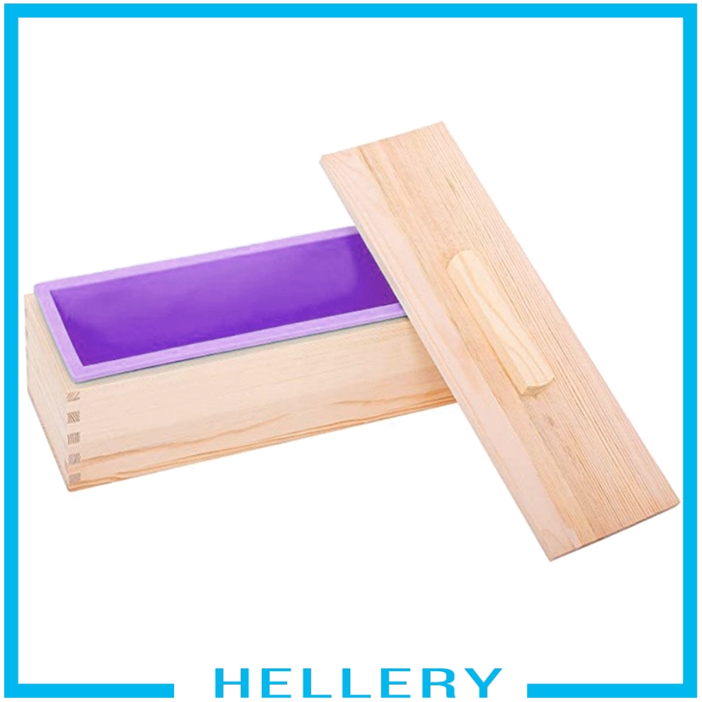 Khuôn Silicone Linh Hoạt Làm Xà Phòng Có Nắp Gỗ DIY