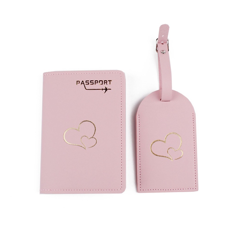 Set 2 Bao Da PU Đựng Hộ Chiếu / Thẻ Tín Dụng Cho Cặp Đôi