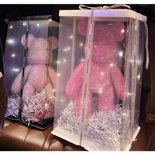 Gấu Đính Đá Handmade size 33cm - Bearbrick hàng cao cấp