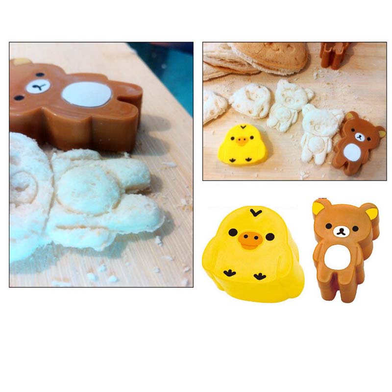Bộ Khuôn Làm Cơm Nắm / Sushi / Bánh Mì / Cơm Nắm Hình Chú Gấu Vàng Dễ Thương DIY