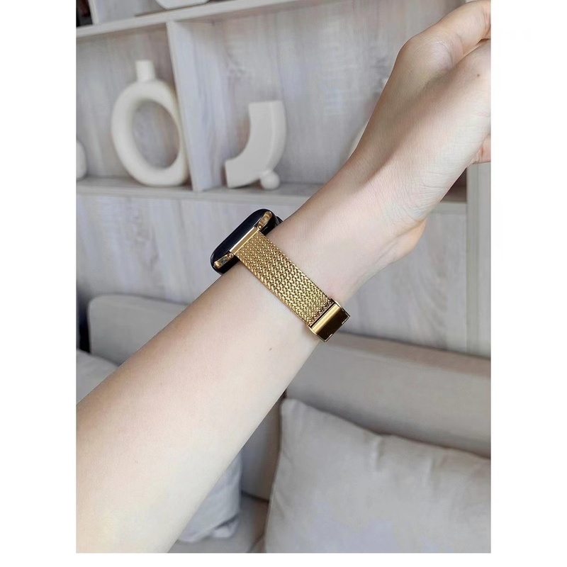 Dây Đeo Đồng Hồ Bằng Thép Không Gỉ 41mm 40mm 38mm 45mm 44mm 42mm Cho iWatch series 7 6 5 4 3 se