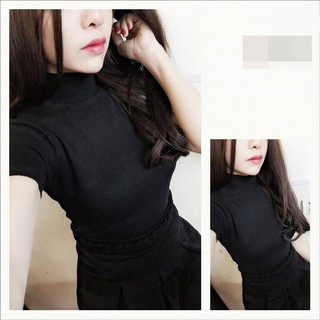 Áo thun cổ lọ nam nữ ta16