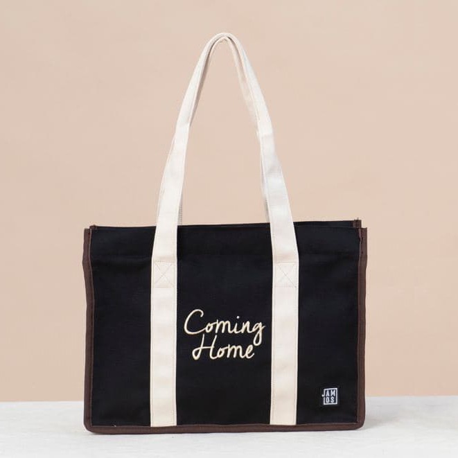 [LAST CHANCE] Jamlos ComingHome Sandwich Tote Túi tote thời trang form lớn du lịch dã ngoại vừa laptop 13inch vải canvas