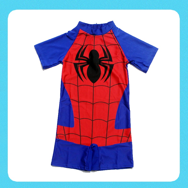Đồ bơi bé trai liền thân siêu nhân nhện xanh đủ size cho bé từ 3 tuổi đến 12T tuổi, từ 13kg đến 30kg