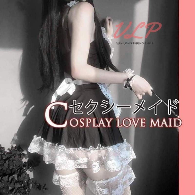 (BIGSIZE - Có tất/vớ) Bộ Ngủ Cosplay Hầu Gái (DN14) - 90kg [EvaBoutique] | BigBuy360 - bigbuy360.vn