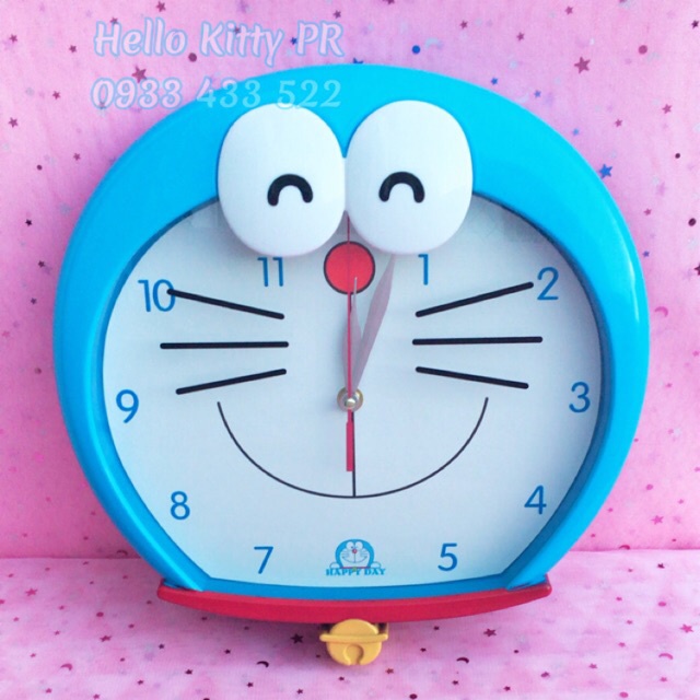 Đồng hồ treo tường Doraemon kim trôi