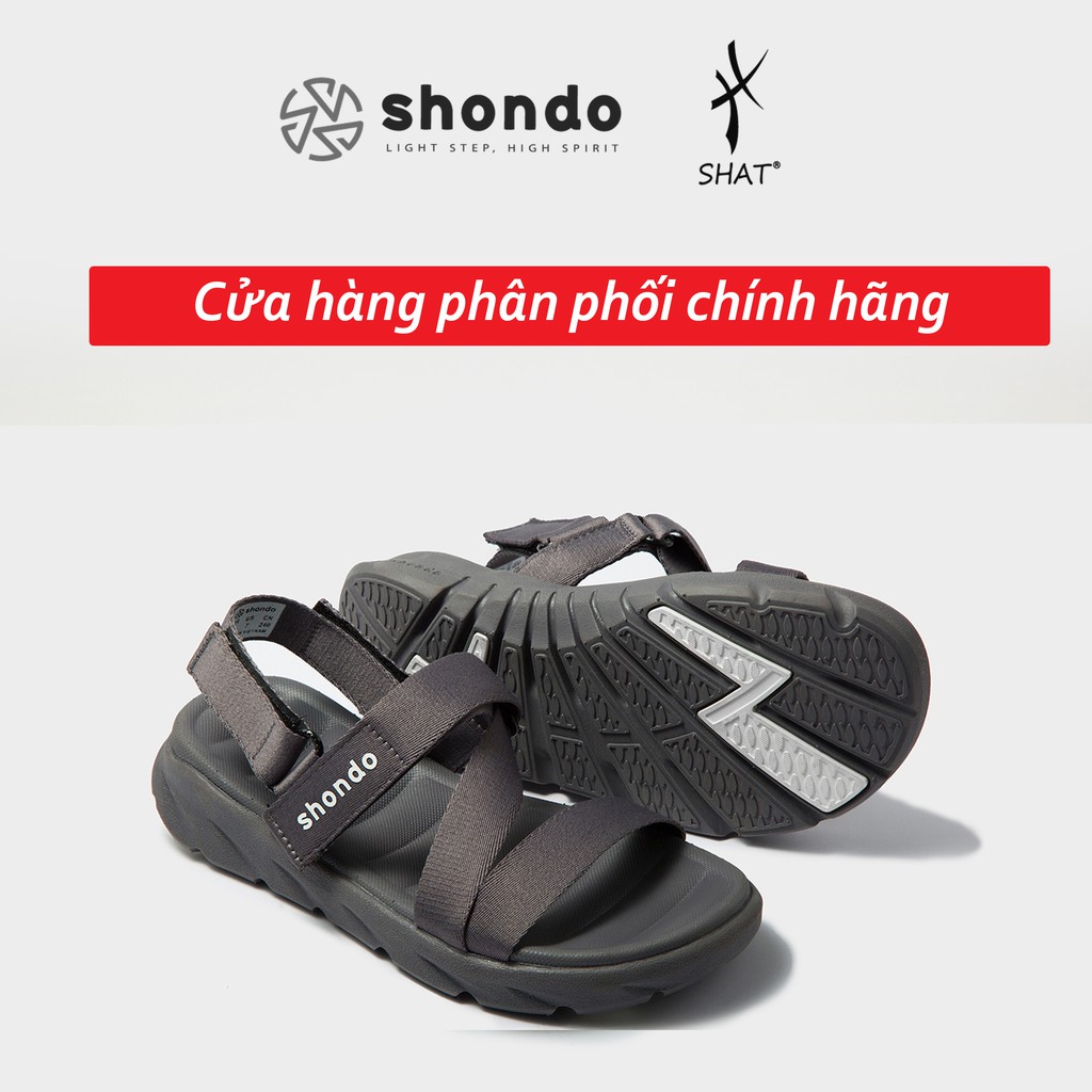 Giày sandal shondo F6 sport xám full F6S202