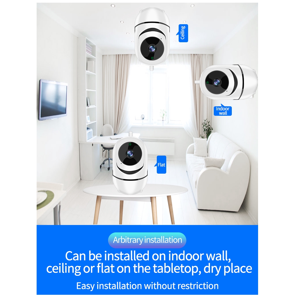 Portable WiFi IP Camera 720P 360 Baby Monitor HD Wireless Smart Baby Home Security Camera