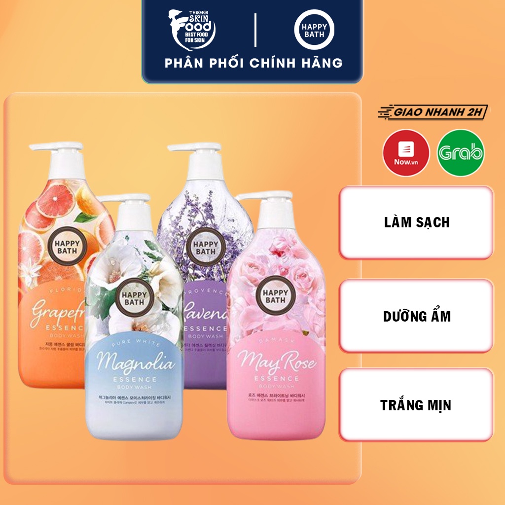 [900G] Sữa Tắm Cao Cấp Tinh Chất Hoa Thiên Nhiên Happy Bath Essence Body Wash