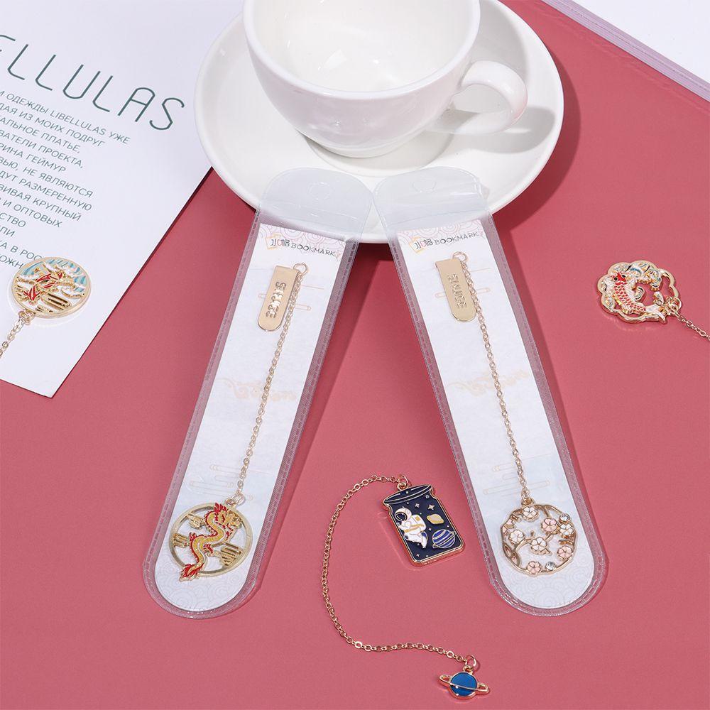 PISTA Bookmark Trường Học Văn Phòng Mặt Dây Chuyền Tua Rua Chim Hạc Quạ Đỏ Đánh Dấu Vị Trí