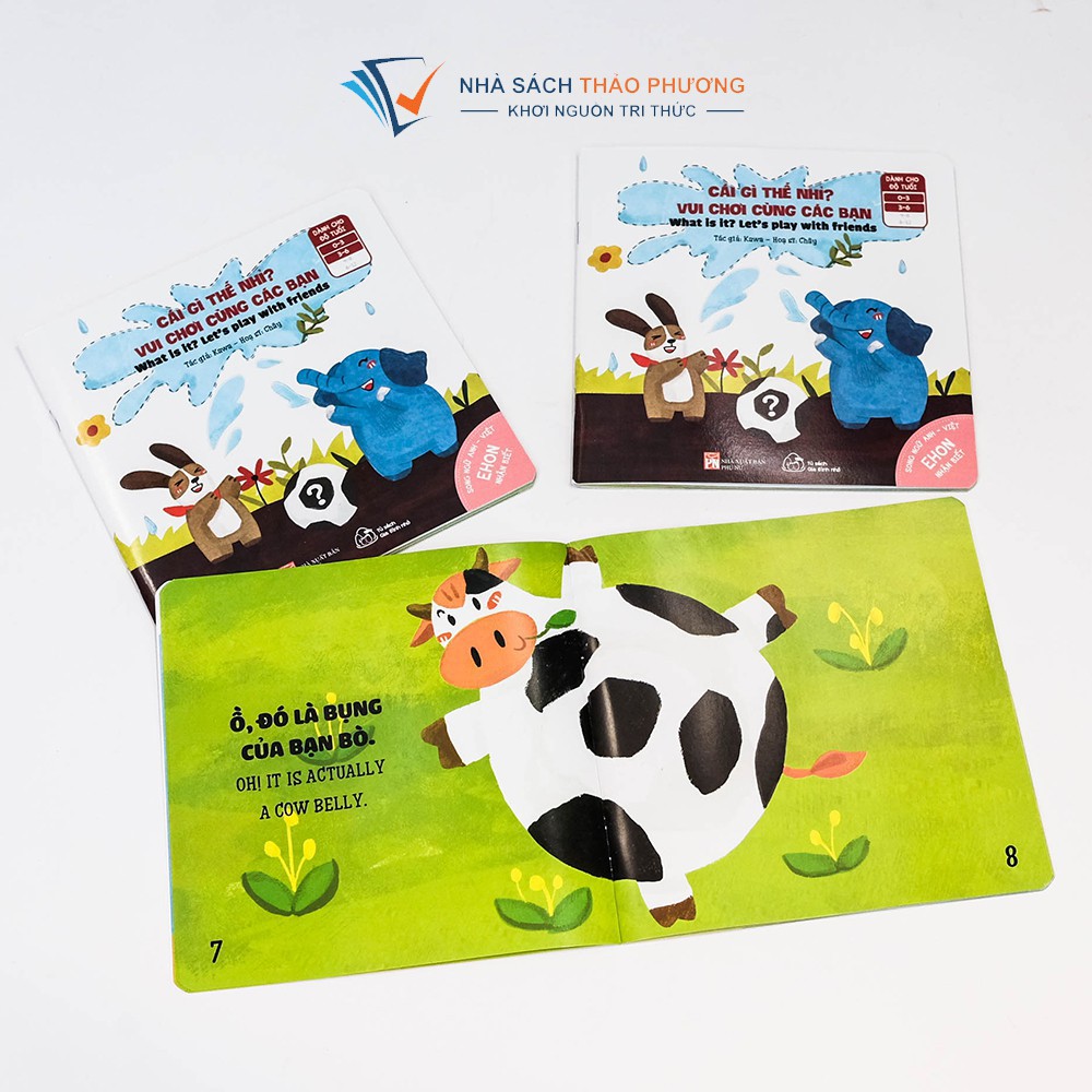 Sách Ehon nhận biết song ngữ Anh Việt - Cái gì thế nhỉ? Vui chơi cùng các bạn