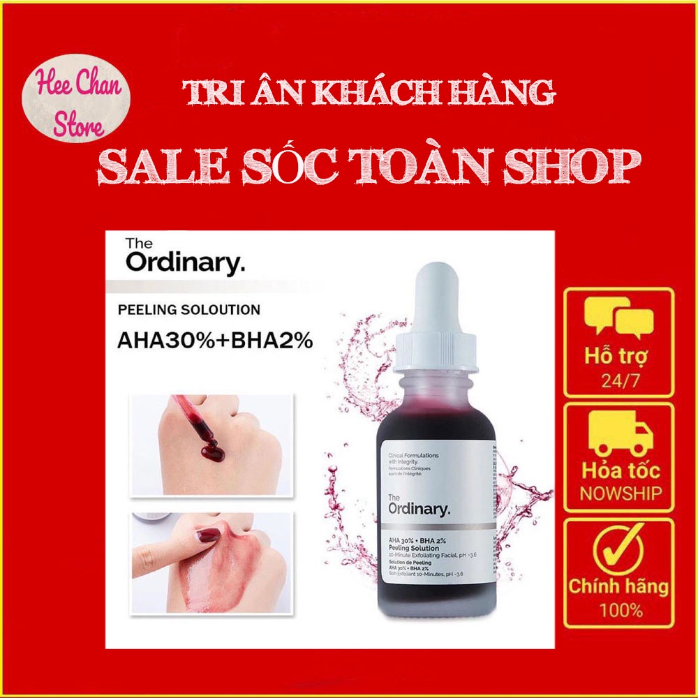 Tẩy da chết hóa học The Ordinary AHA 30% +BHA 2% Peeling Solution { Bill Sephora}