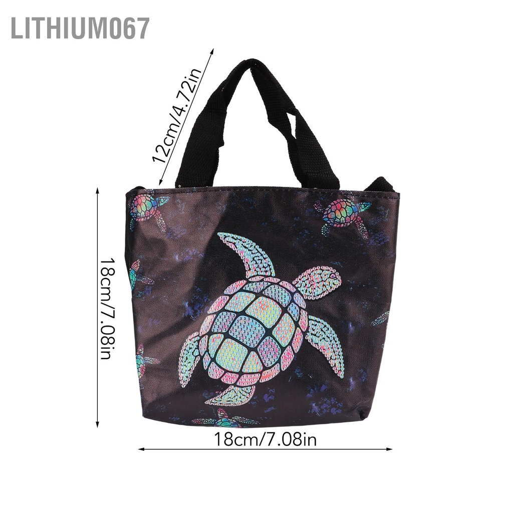 Lithium067 Rhinestone Tranh Tote Túi Rùa đầy màu sắc Độ dính mạnh mẽ Thạch được nâng cấp Tự làm sơn cho Thủ công