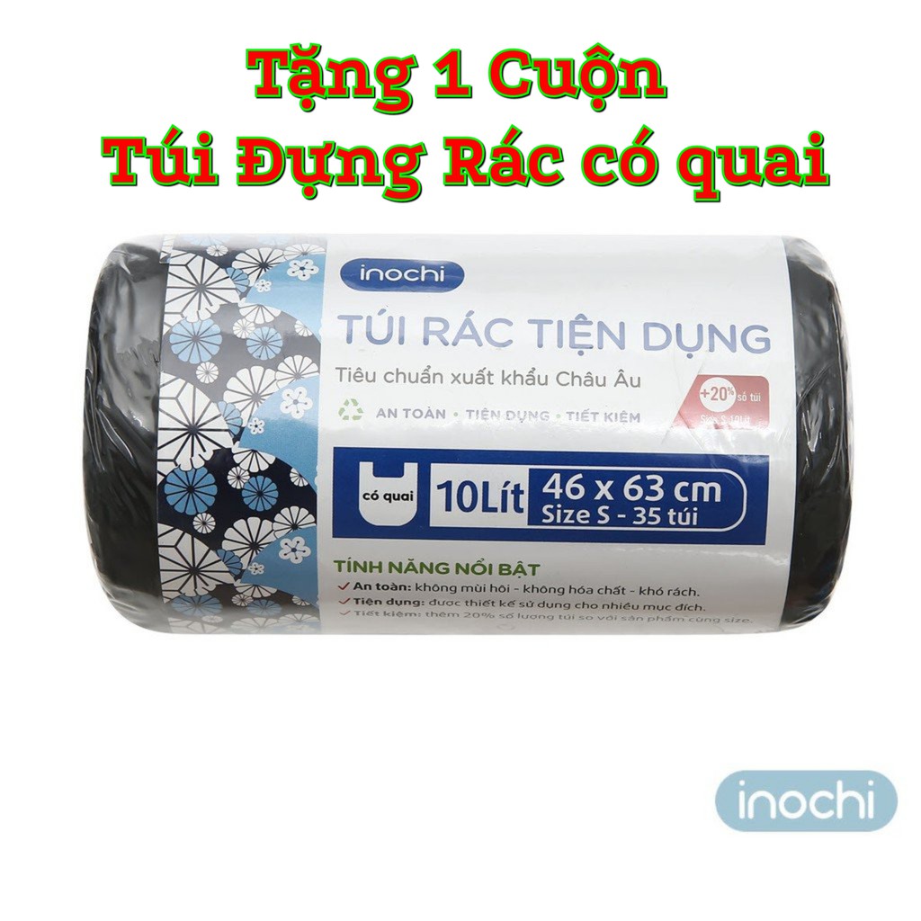 Thùng rác đạp chữ nhật Hiro Inochi Nhiều Size