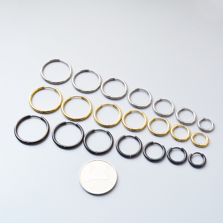 Bông Tai Tròn Bạc S925, Nhiều Size,Khuyên Tai Vòng Tròn Đơn Giản Cho Nam Nữ