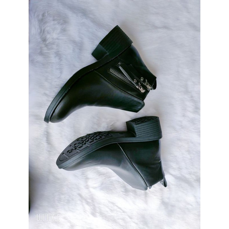 Giày bốt ❤Freeship❤Giày boot cổ thấp gót vuông chuẩn QC full hộp | BigBuy360 - bigbuy360.vn