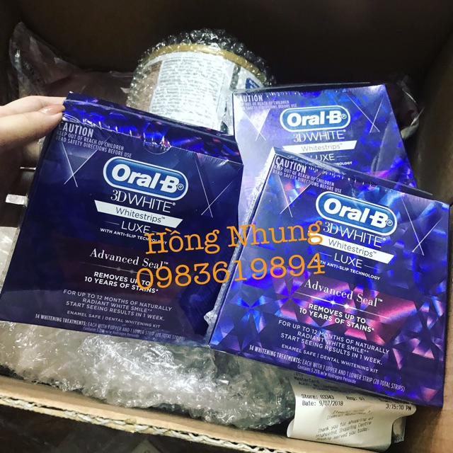 Miếng dán trắng răng Oral - B