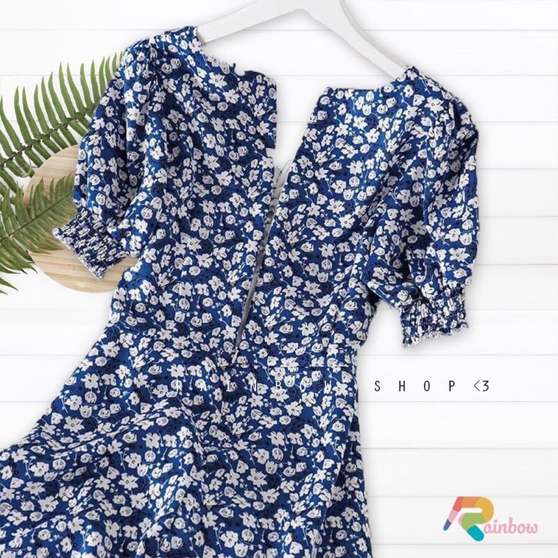 Đầm thiết kế Xanh Hoa Đầu Mùa - có size Mẹ và Bé