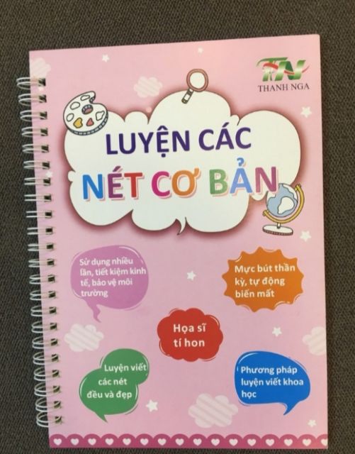 Combo 3 luyện viết chữ - số - nét cơ bản tự bay mực cho bé viết đẹp