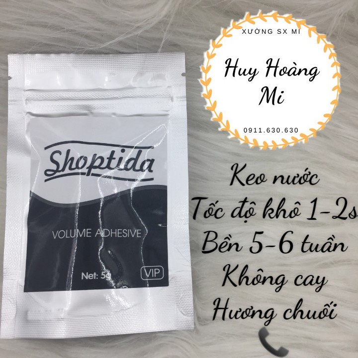 Keo Nối Mi Không Cay Siêu Bền Shoptida CHÍNH HÃNG HÀN QUỐC - Keo Nối Mi - Mi Fan - Huy Hoàng Mi