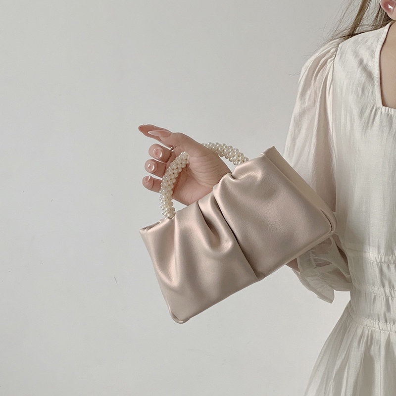 Túi Đeo Chéo mini Hình Đám Mây Đính Ngọc Trai Thời Trang Cho Nữ