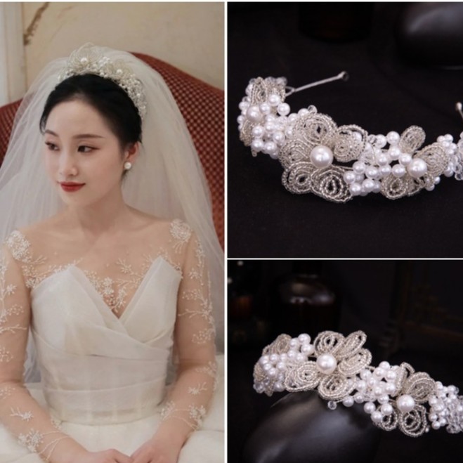 Bờm hoa ngọc cao cấp đẹp xuất sắc, Kiểu tóc gì cùng vẫn siêu xinh. Giá chỉ 170k