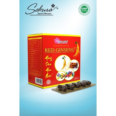 Red Ginseng Sakura -Viên uống bổ sung vitamin khoáng chất và dưỡng chất hồng sâm ,đông trùng hạ thảo (Hộp 60v)