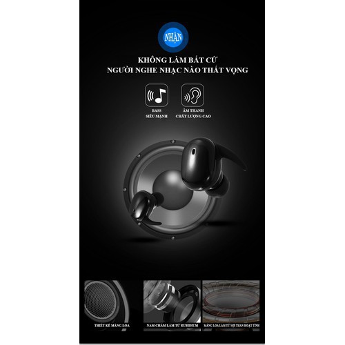 Tai Nghe Bluetooth D77 Nút Cảm Ứng Thế Hệ Mới, Âm Thanh Siêu Đỉnh, Chống Nước 100%SIÊU HOT