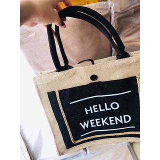 Túi Cói Hello Weekend_HOT SUMMER