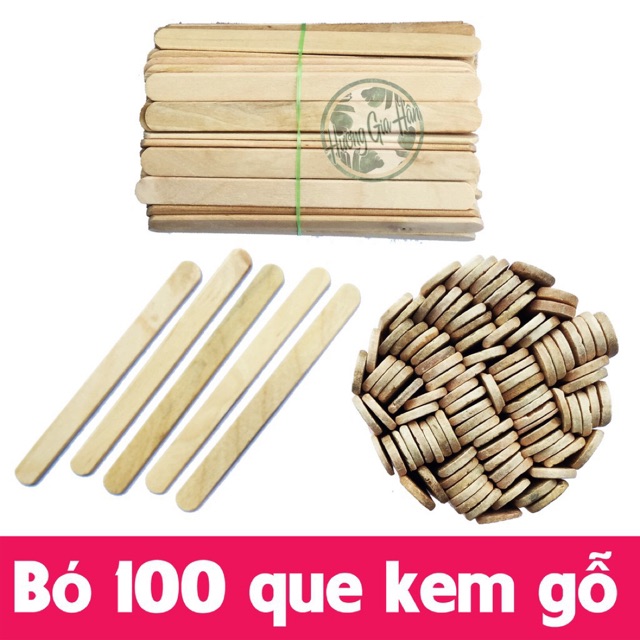 Túi 100 que kem gỗ làm mô hình handmade, giáo cụ Montessori
