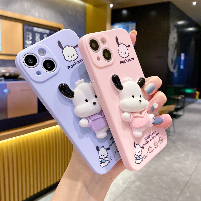 Ốp Điện Thoại Mềm Họa Tiết Hoạt Hình pochacco 3d Cho iphone 15 14 13 12 mini 11 pro max 6 6s 7 8 plus x xs max xr se 2020