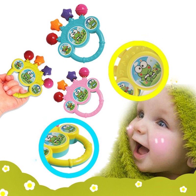 Xúc xắc/ lục lạc cầm tay 4 chuông cho bé