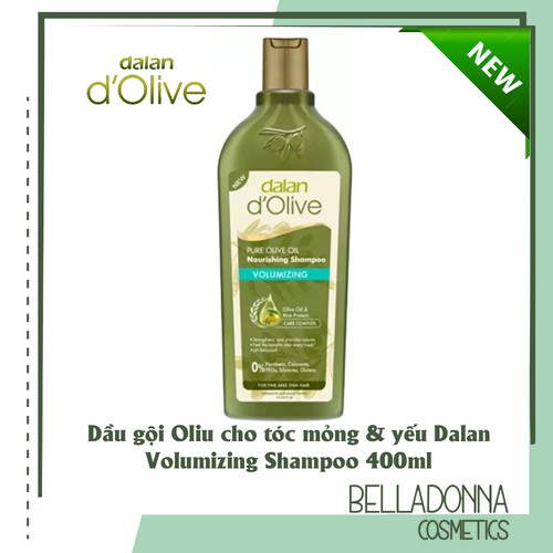 [CHÍNH HÃNG] Bộ 1 Dầu Gội 400ml + 1 Dầu Xả 200ml Olive Cho Tóc Mỏng Và Yếu Dalan D'Olive Nutrition Volumizing