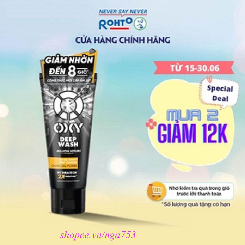 Sữa Rửa Mặt Nam 100G Oxy Than Đen Sạch Nhờn Sáng Da Deep Whash, nga753 Uy Tín Từ Chất Lượng.