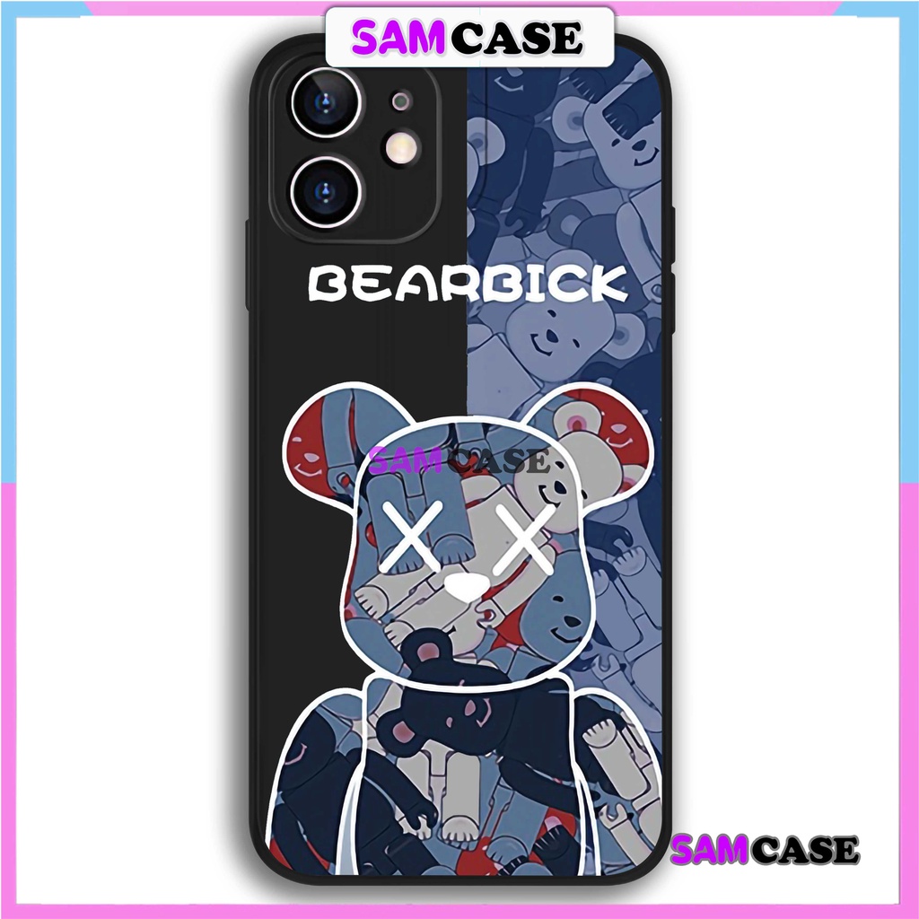 Ốp lưng iPhone Gấu Bear Cute cạnh viền vuông silicon mềm dẻo cho iphone 6/6s/7/8/X/Xr/XS/XR/11/12/13/14 Pro Plus Max