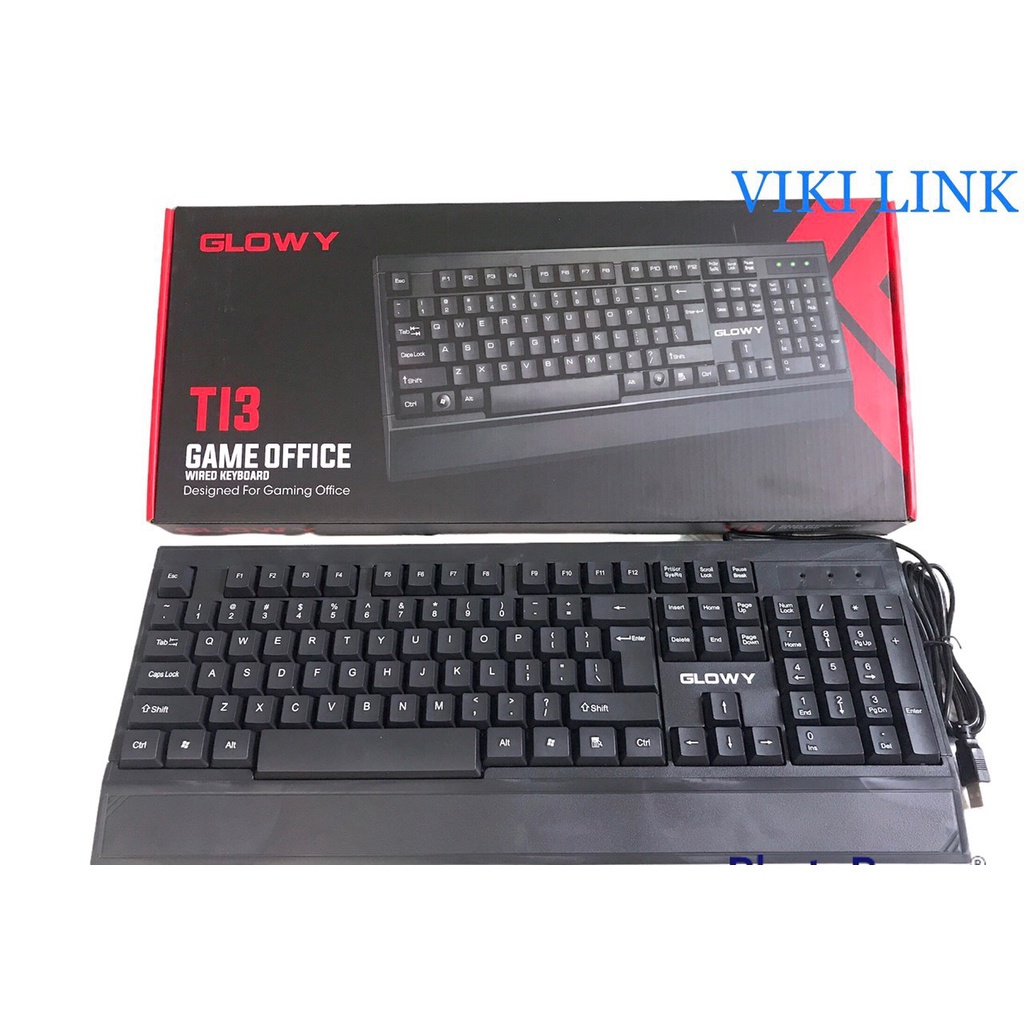Bộ phím chuột Glowy T13, T15 hàng chính hãng tặng kèm bàn di raze 25*30 giá rẻ.