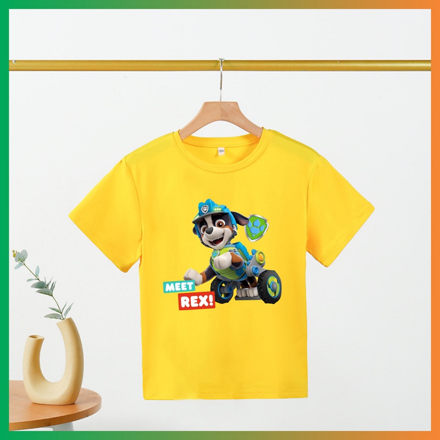 Áo Paw Patrol Áo thun màu vàng in hình đội chó cứu hộ đủ size cho bé trai bé gái
