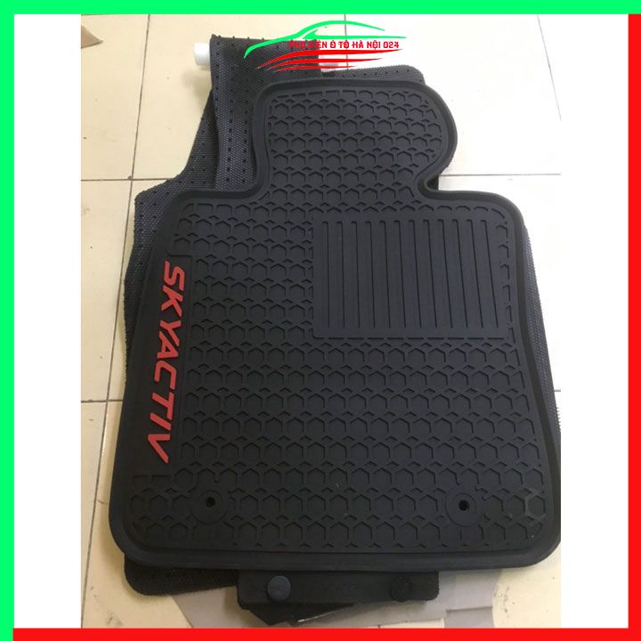 Thảm lót sàn cao su cho xe Mazda 2 2015-2022 đúc liền hàng chuẩn theo xe chịu lực tốt