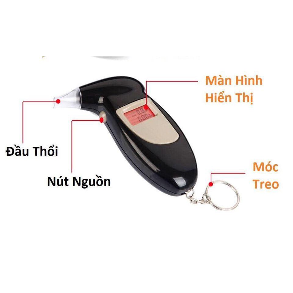 [ BÁN BUÔN ] Máy đo nồng độ cồn bia rượu trong hơi thở (Tặng kèm 4 đầu thổi)